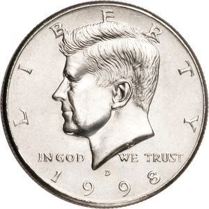 1998-D Kennedy Half Dollar MS60 Main Image