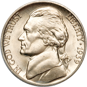 1939 Jefferson Nickel MS60 Main Image