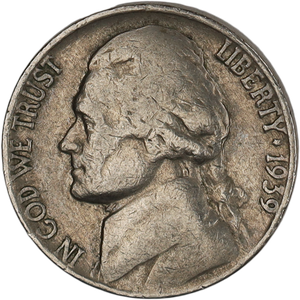 1939 Jefferson Nickel CIRC Main Image