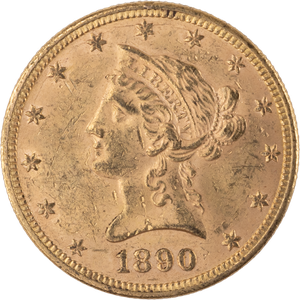 1890 Liberty Head $10 Gold Main Image