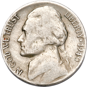 1940 Jefferson Nickel CIRC Main Image