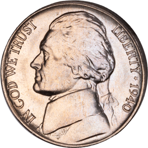 1940-D Jefferson Nickel MS60 Main Image