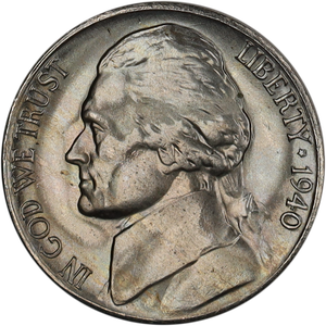1940-S Jefferson Nickel MS60 Main Image