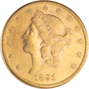 1891-S $20 Liberty Head Gold Double Eagle Main Image