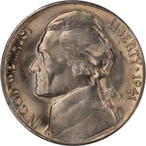 1941-D Jefferson Nickel MS60 Main Image
