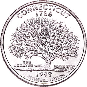 1999-D Connecticut Statehood Quarter Main Image
