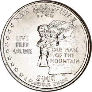 2000-P New Hampshire Statehood Quarter Main Image