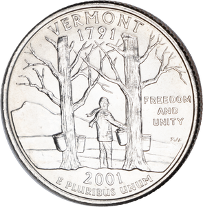 2001-P Vermont Statehood Quarter Main Image