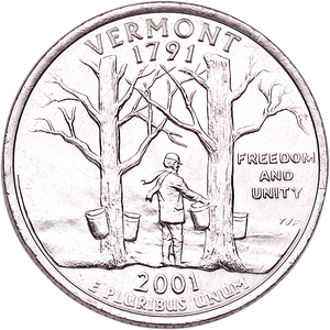 2001-D Vermont Statehood Quarter Main Image