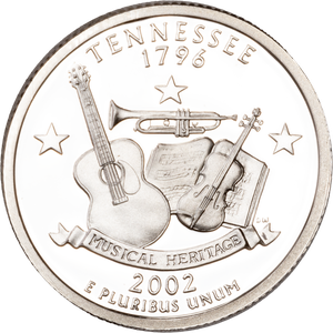 2002-S 90% Silver Tennessee Statehood Quarter Main Image