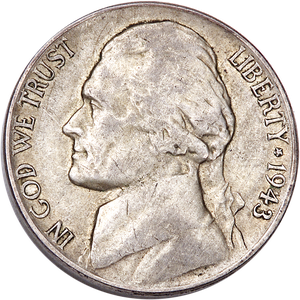 1943-S Jefferson Wartime Silver Alloy Nickel Main Image