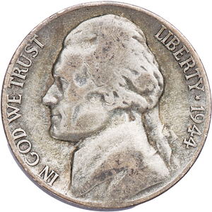 1944-P Jefferson Wartime Silver Alloy Nickel Main Image