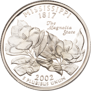 2002-S 90% Silver Mississippi Statehood Quarter Main Image