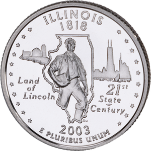 2003-S Illinois Statehood Quarter Main Image