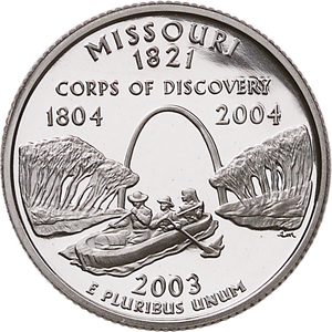 2003-S 90% Silver Missouri Statehood Quarter Main Image