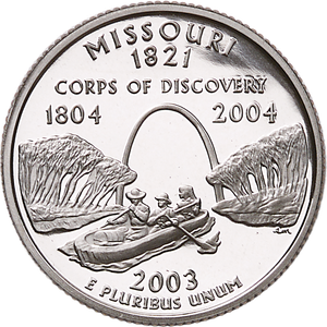 2003-S 90% Silver Missouri Statehood Quarter Main Image