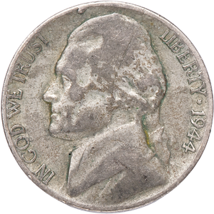 1944-S Jefferson Wartime Silver Alloy Nickel Main Image