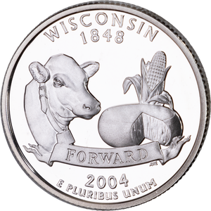 2004-S 90% Silver Wisconsin Statehood Quarter Main Image