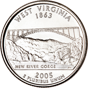 2005-P West Virginia Statehood Quarter Main Image