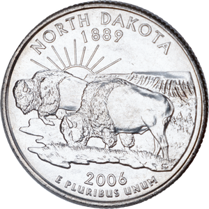 2006-D North Dakota Statehood Quarter Main Image