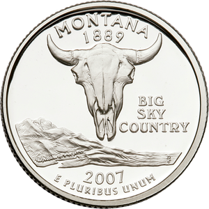 2007-S 90% Silver Montana Silver Statehood Quarter Main Image