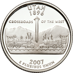 2007-S 90% Silver Utah Statehood Quarter Main Image