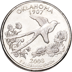 2008-D Oklahoma Statehood Quarter Main Image