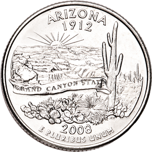 2008-D Arizona Statehood Quarter Main Image