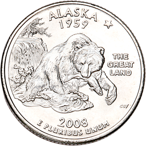 2008-D Alaska Statehood Quarter Main Image