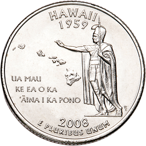2008-D Hawaii Statehood Quarter Main Image