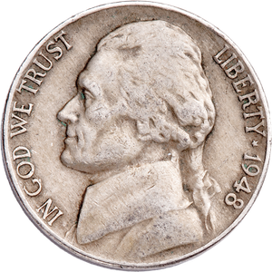 1948 Jefferson Nickel Main Image