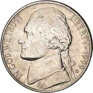 1999-D Jefferson Nickel MS60 Main Image