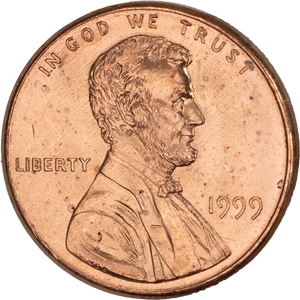 1999 Lincoln Head Cent MS60 Main Image