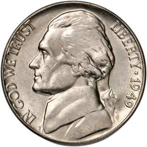 1949 Jefferson Nickel MS60 Main Image