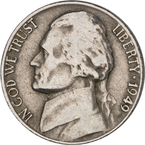 1949 Jefferson Nickel Main Image