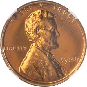1938 Lincoln Head Cent, Red Main Image