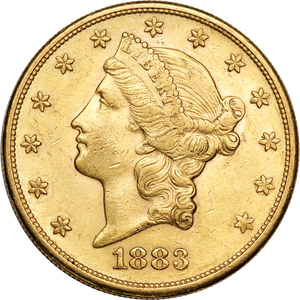 1883-S Liberty Head $20 Gold AU50 Main Image