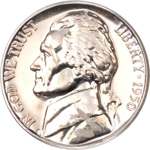 1950 Jefferson Nickel Proof PR63 Main Image