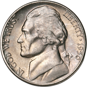 1950-D Jefferson Nickel Main Image