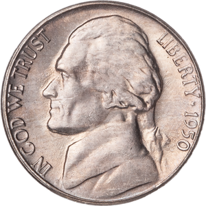 1950-D Jefferson Nickel Main Image