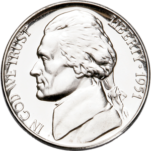 1951 Jefferson Nickel Main Image