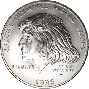 1995-W Special Olympics Games Silver Dollar Main Image