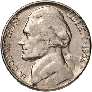 1952 Jefferson Nickel MS60 Main Image