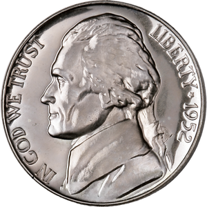 1952 Jefferson Nickel Proof PR63 Main Image