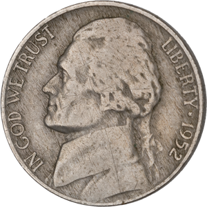 1952 Jefferson Nickel Main Image