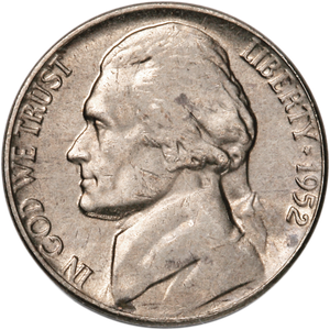 1952-D Jefferson Nickel MS60 Main Image