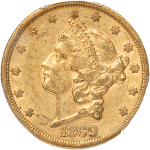 1869-S Liberty Head $20 Gold Double Eagle Main Image