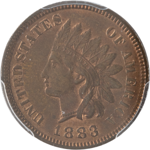 1883 Indian Head Cent, Variety 3, Bronze Main Image