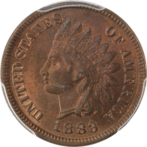 1883 Indian Head Cent Red Brown Main Image