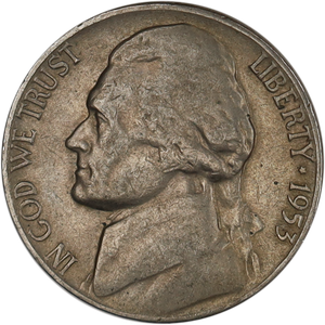 1953-S Jefferson Nickel AC Main Image